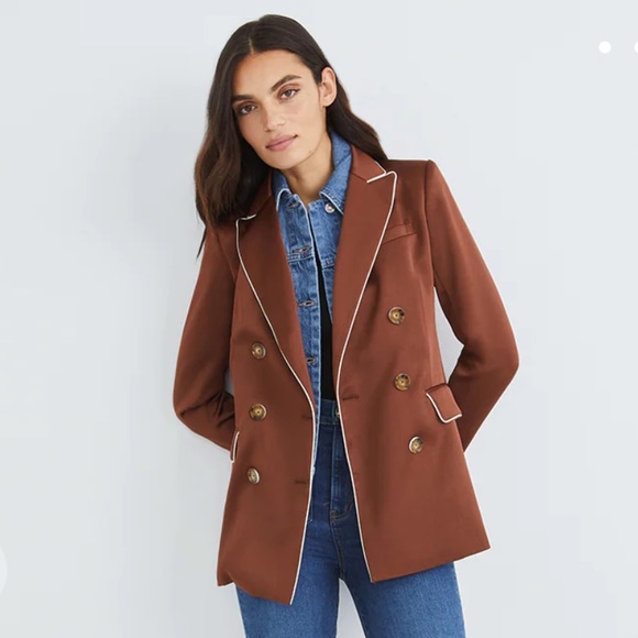 NWT VERONICA BEARD ROCHE SATIN DICKEY JACKET - Picture 2 of 7